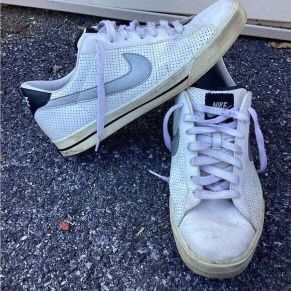 Nike Other - ~Nike Sweet Classic Leather Shoes White Black Silver 2009 Mens Size 11vintage